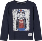 Name-it Jongens Tshirt Nelmet "Vintage Rider" Dark Sapphire - 158/164