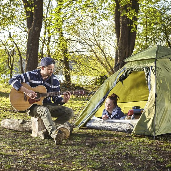 Where Tomorrow Pop Up Familietent Kattenbak Tent 3 Persoons Tent Camping Festival Grijs 220 x 220 x 130 cm van Where Tomorrow — afbeelding 5