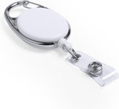 Clip à roulettes - porte-clés avec cordon - cordon de serrage - porte forfait - blanc