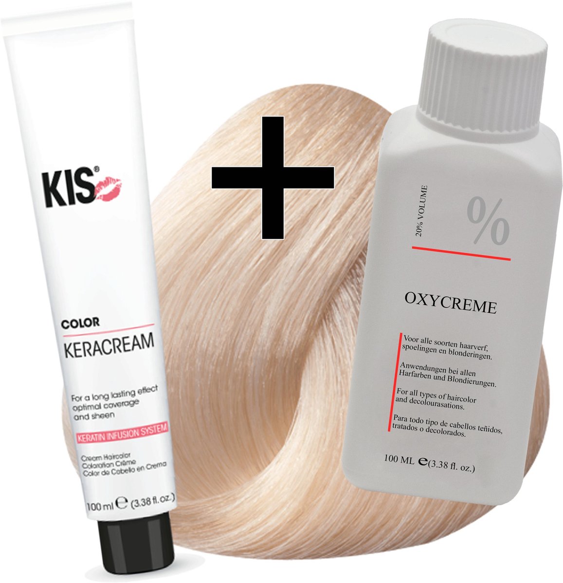 KIS haarverfset - 10FP Parelblond - haarverf & waterstofperoxide