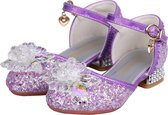 Prinsessen schoenen + Toverstaf meisje + Tiara (Kroon) - Paars - maat 25 - cadeau meisje - prinsessen schoenen plastic - verkleedschoenen prinses - prinsessen schoenen speelgoed -