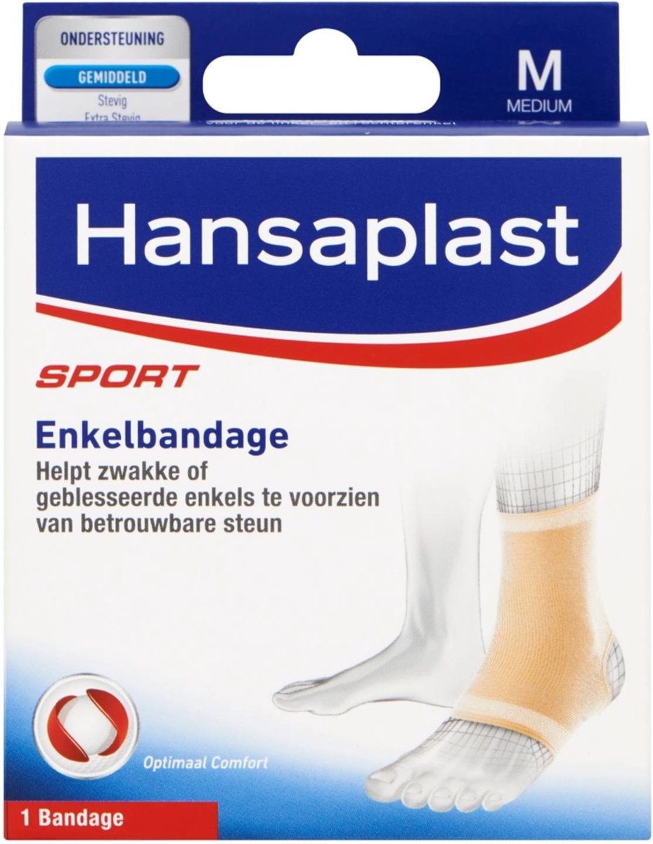 Hansaplast Sport Enkelbandage - M - 1 stuk | bol.com