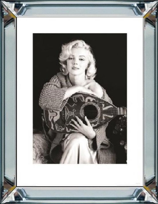 50 x 60 cm - Spiegellijst met prent - Marilyn Monroe - prent achter glas
