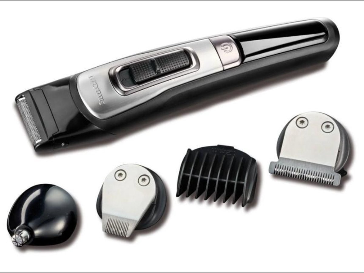 SILVERCREST® Haar- en baardtrimmer - 5-in-1: met opzetstukken voor knippen, trimmen, contouren, trimmen en scheren