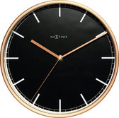 NeXtime - Wandklok –  25 cm – Metaal – Zwart – 'Company'