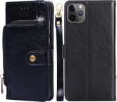 Ritstas PU + TPU Horizontale Flip Leren Case met Houder & Kaartsleuf & Portemonnee & Lanyard Voor iPhone 11 Pro Max (Zwart)