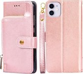 Ritstas PU + TPU Horizontale Flip Leren Case met Houder & Kaartsleuf & Portemonnee & Lanyard Voor iPhone 11 (Goud)