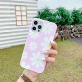 Bloempatroon TPU schokbestendig beschermhoesje voor iPhone 12 Pro Max (paars)