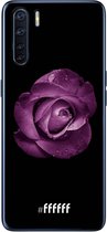 6F hoesje - geschikt voor OPPO A91 -  Transparant TPU Case - Purple Rose #ffffff