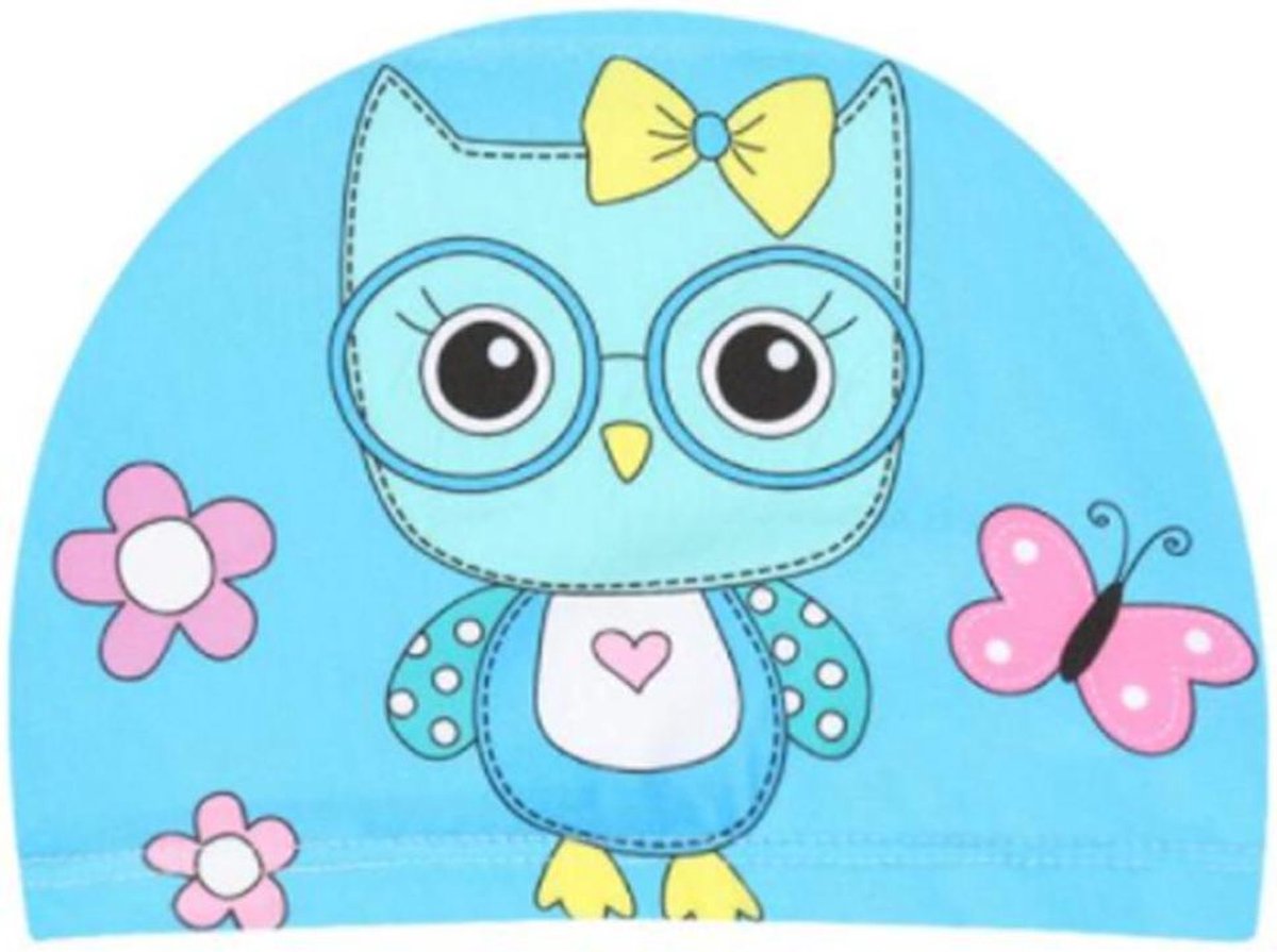 Badmuts kind uil blauw