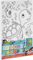 Grafix paint by number | schilderen op nummer | A4 formaat | Thema Schildpad | Geschikt voor kinderen vanaf 6 jaar