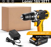 TBG™ 12/16/20V - Elektrische Schroevendraaier - Mini - Draadloze Power Driver - DC Lithium-Ion Batterij - Thuis DIY Keyless - 16V - SET3