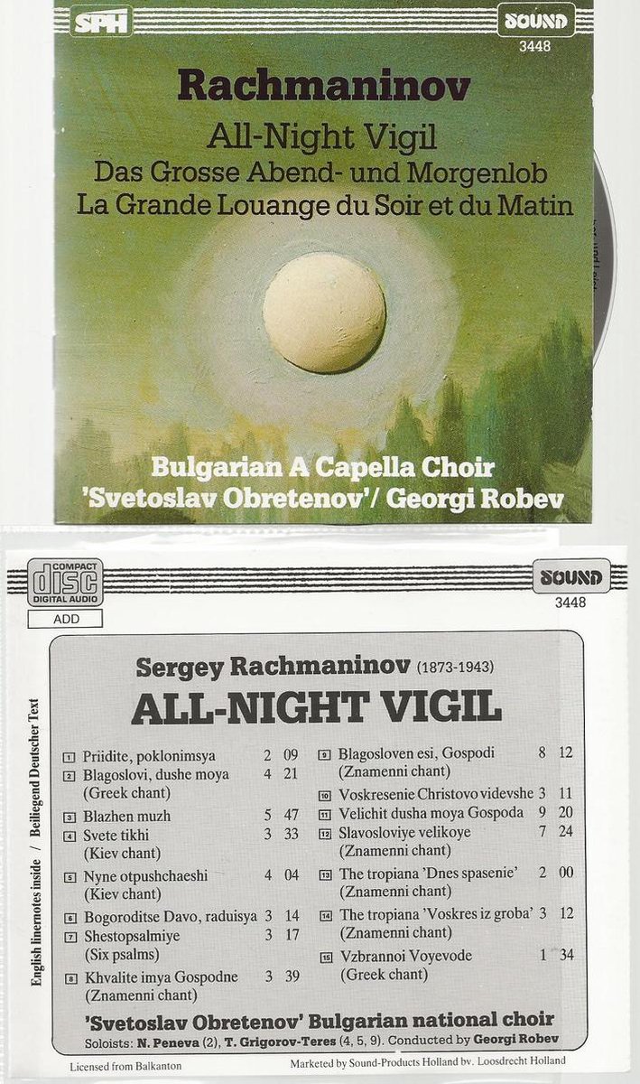 RACHMANINOV -ALL NIGHT VIGIL