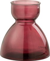 J-Line Vaas Flor Gl Roze Small Set van 2 stuks