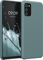 kwmobile telefoonhoesje voor Samsung Galaxy A02s - Hoesje met siliconen coating - Smartphone case in Arctische nacht