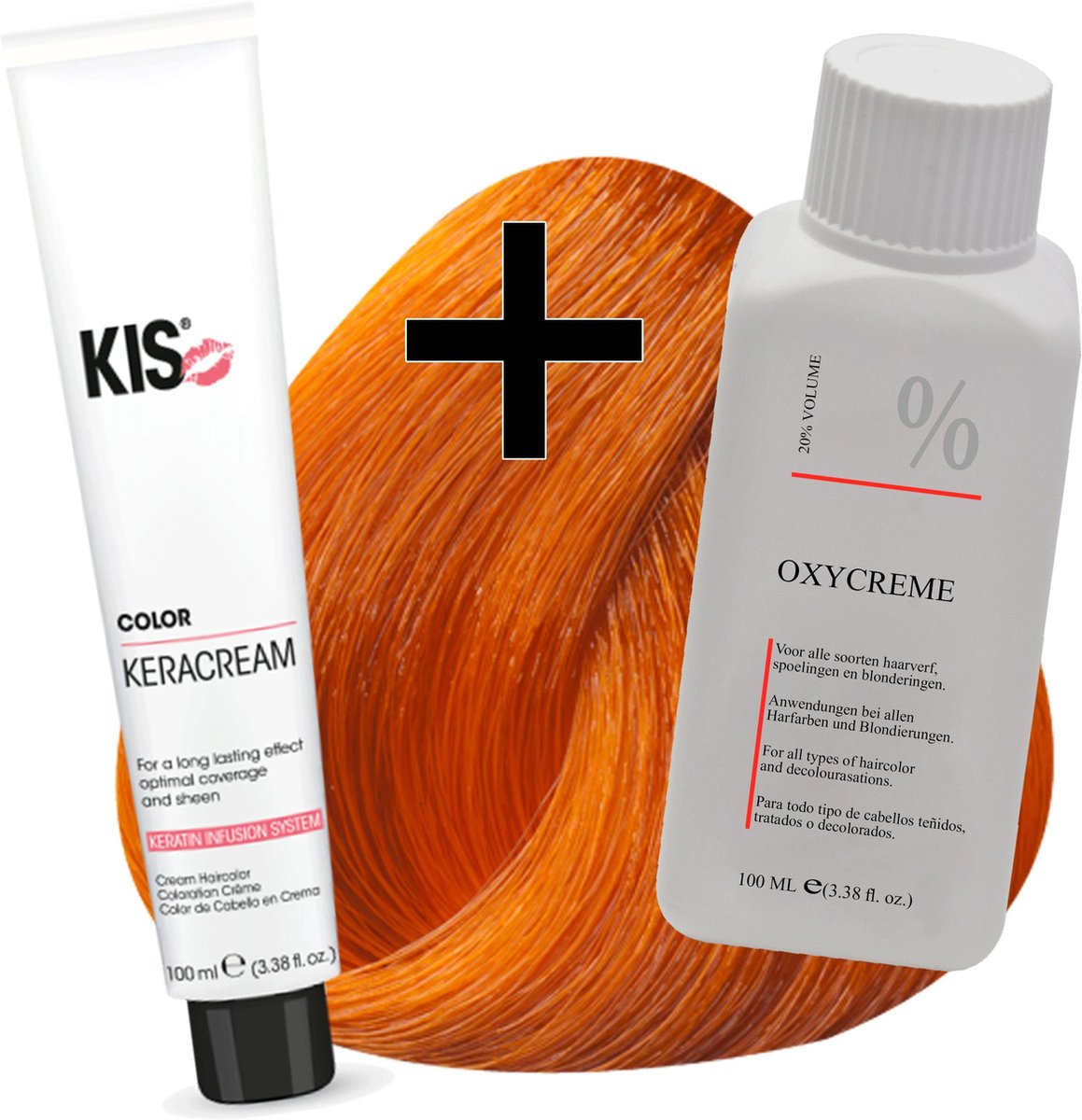 KIS haarverfset - 9K Extra licht koper - haarverf & waterstofperoxide