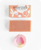 Werfzeep rozenzeep – Rozenolie - Natuurlijke zeep - Handgemaakt - Biologische en Vegan zeep – 100 gram