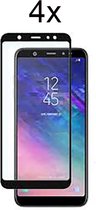 Samsung A6 2018 Screenprotector - Beschermglas Samsung galaxy A6 2018 Screen Protector Glas - Full cover - 4 stuks