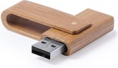 USB stick 16GB van bamboehout - geheugenstick usb - draai mechanisme