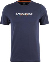 BLACK AND GOLD T-SHIRT  BALENOTI NAVY MAAT S