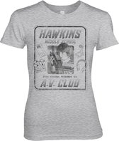 Stranger Things Dames Tshirt -S- Hawkins A.V. Club Grijs