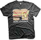MTV Heren Tshirt -5XL- Hamburger Zwart