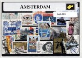 Amsterdam - Typisch Nederlands postzegel pakket en souvenir. Collectie van verschillende postzegels van Amsterdam – kan als ansichtkaart in een A6 envelop - authentiek cadeau - kad