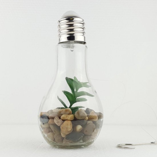 Decoratie LED lamp met plant - 19x9cm - hang ledlamp met kunstplantje -  Woon... | bol.com