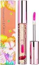 GLAMFOX Rose Flower Lipgloss - Lip Plumper Lip Gloss met 24 Karaat Goud Korrels en 100% Echte Bloem - Lipgloss Transparant - Korean Beauty Make Up