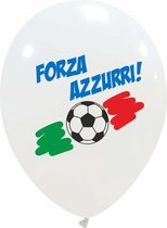 10 x ballon Italië "Forza Azzurri" 30 cm (Pro kwaliteit) [ean © Promoballons]