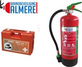 Schuimblusser ABF Flameline 6 liter incl. wandbeugel en keuring + EHBO koffer BHV (richtlijnen Oranje Kruis 2016)