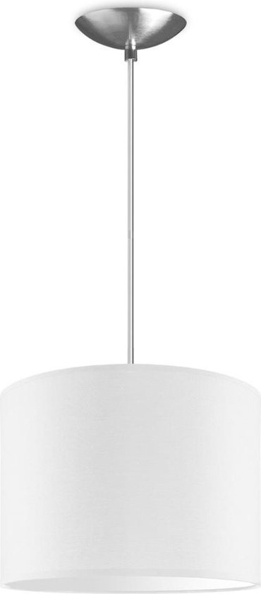 Home Sweet Home hanglamp Bling - verlichtingspendel Basic inclusief lampenkap - lampenkap Ø 25 cm - pendel lengte 100 cm - geschikt voor E27 LED lamp - wit