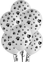 Hondenpootjes Ballonnen, 10 stuks, Verjaardagsfeest, kinderfeest, honden, themafeest, dieren, 100% biologisch afbreekbaar.