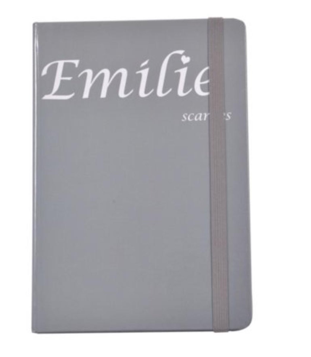 Emilie Scarves Notitieboek (A5) Grijs - Met lijntjes - Elastiek