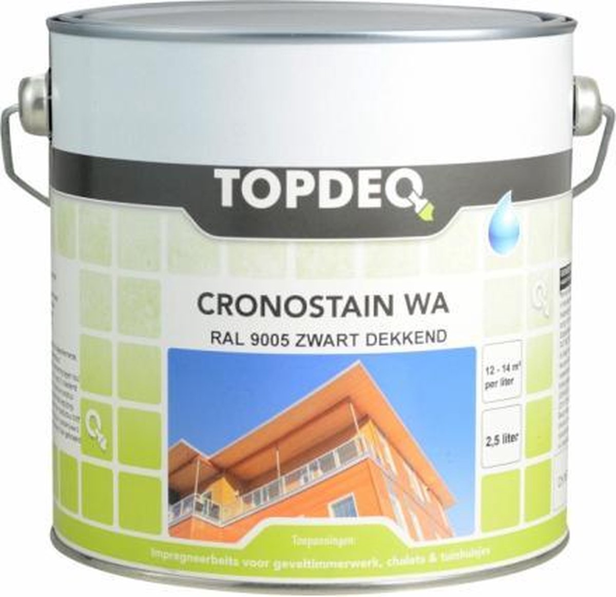 Topdeq Cronostain WA - Ral 9005 Zwart 1 Liter