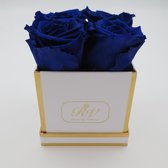 Longlife rozen - flowerbox - blauwe rozen - echte rozen - giftbox - cadeau voor vrouwen - geschenk