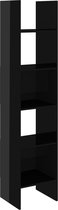 vidaXL Boekenkast 40x35x180 cm spaanplaat hoogglans zwart