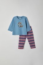Woody pyjama baby unisex - blauw - wasbeer - 212-3-PLS-S/858 - maat 62