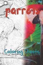 Parrot Coloring Sheets