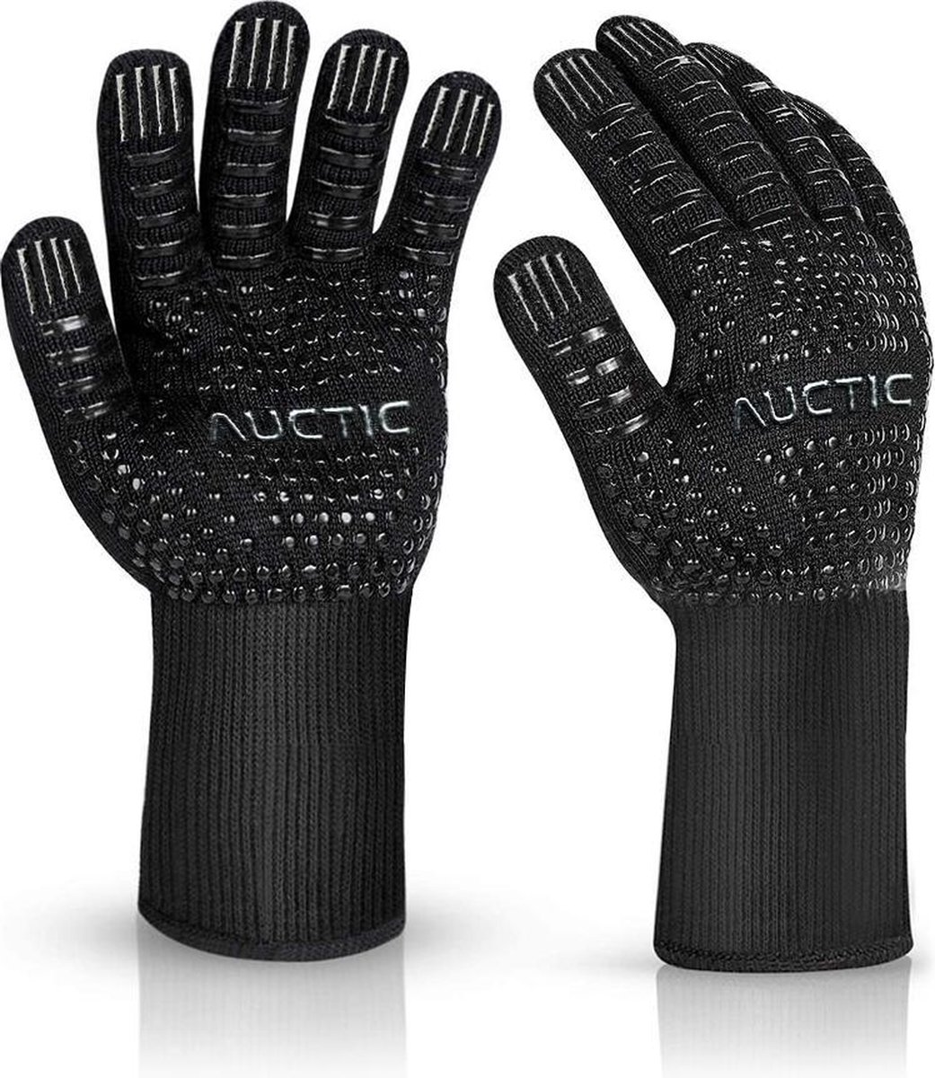 Auctic® Ovenwanten & BBQ Handschoenen Hittebestendig Set van 2  - Extra Lang Voor Armbescherming - Tot 500°C - Auctic