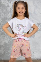 KATIA & BONY UNICORN - MEISJES  KORTE PYJAMA SET 6-7 jaar