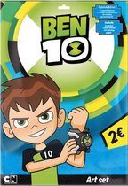 kleurboek Ben 10 papier 25 cm blauw/groen 8-delig