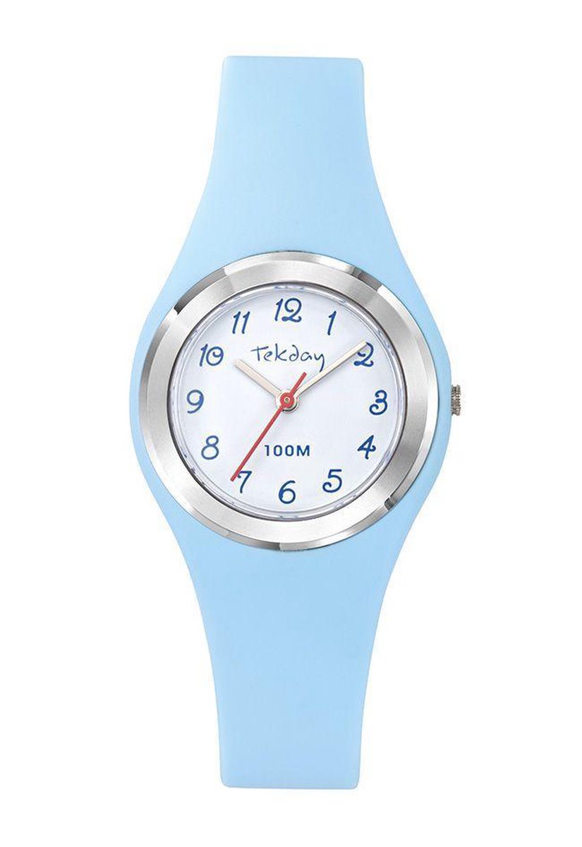 Tekday 654744 analoog horloge 32 mm 100 meter blauw- zilverkleurig