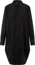 Pieces PCNIRA LS SHIRT DRESS KAC CAMP Zwart Dames Blousejurk - Maat M