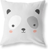 KNUSSEN Dierencollectie - Kussen Panda | Grijs - 60cm x 60cm, Hoes