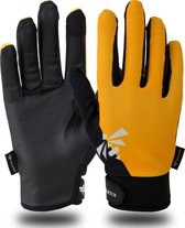 Beeletix Full Finger Sport & Fitness Handschoenen - Touchscreen Tip - CrossFit - Calisthenics - Krachttraining - Zwart/Geel - Maat L