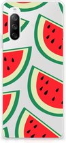 Telefoon Hoesje Sony Xperia 10 III Hoesje Bumper Doorzichtig Watermelons