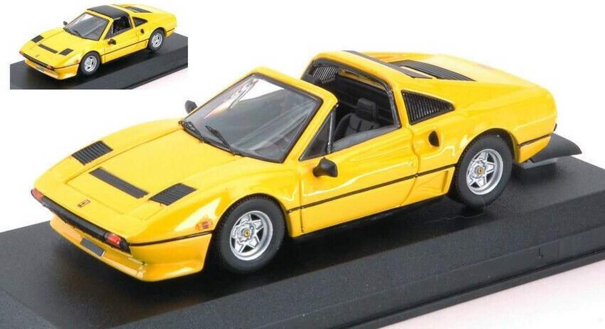 De 1:43 Diecast Modelcar van de Ferrari 208 GTS Turbo Spider van 1983 in Yellow. De fabrikant van het schaalmodel is Best Model. Dit model is alleen online verkrijgbaar