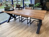 Eetkamertafel Mango 300 x 100 cm met X-poot