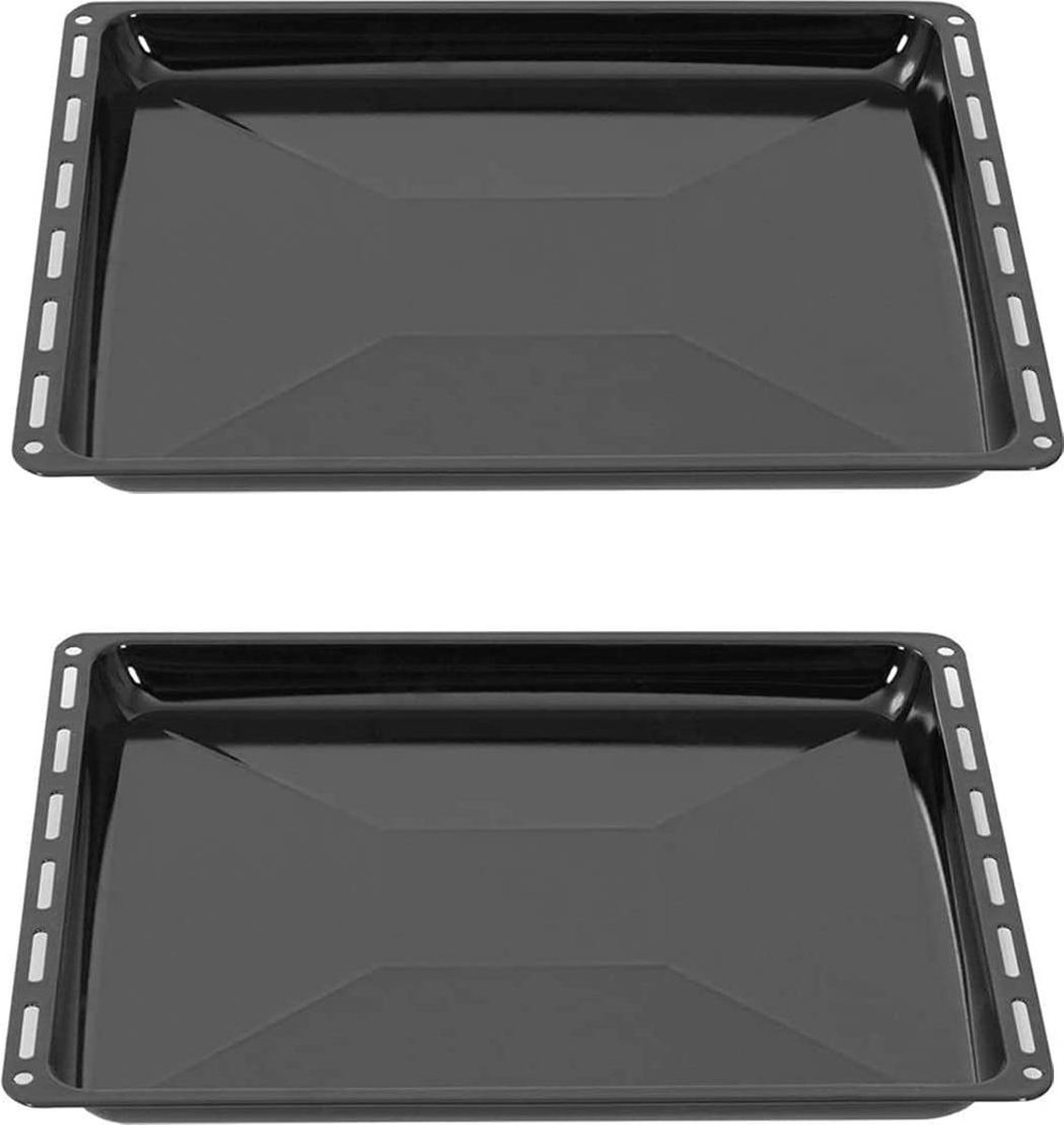 ICQN Oven Bakplaat Set - 2 stuks - 445 x 375 x 25 mm - Geëmailleerd